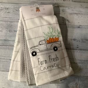 La Cuisine 4Pk Farm Fresh Carrots Kitchen Towel Set